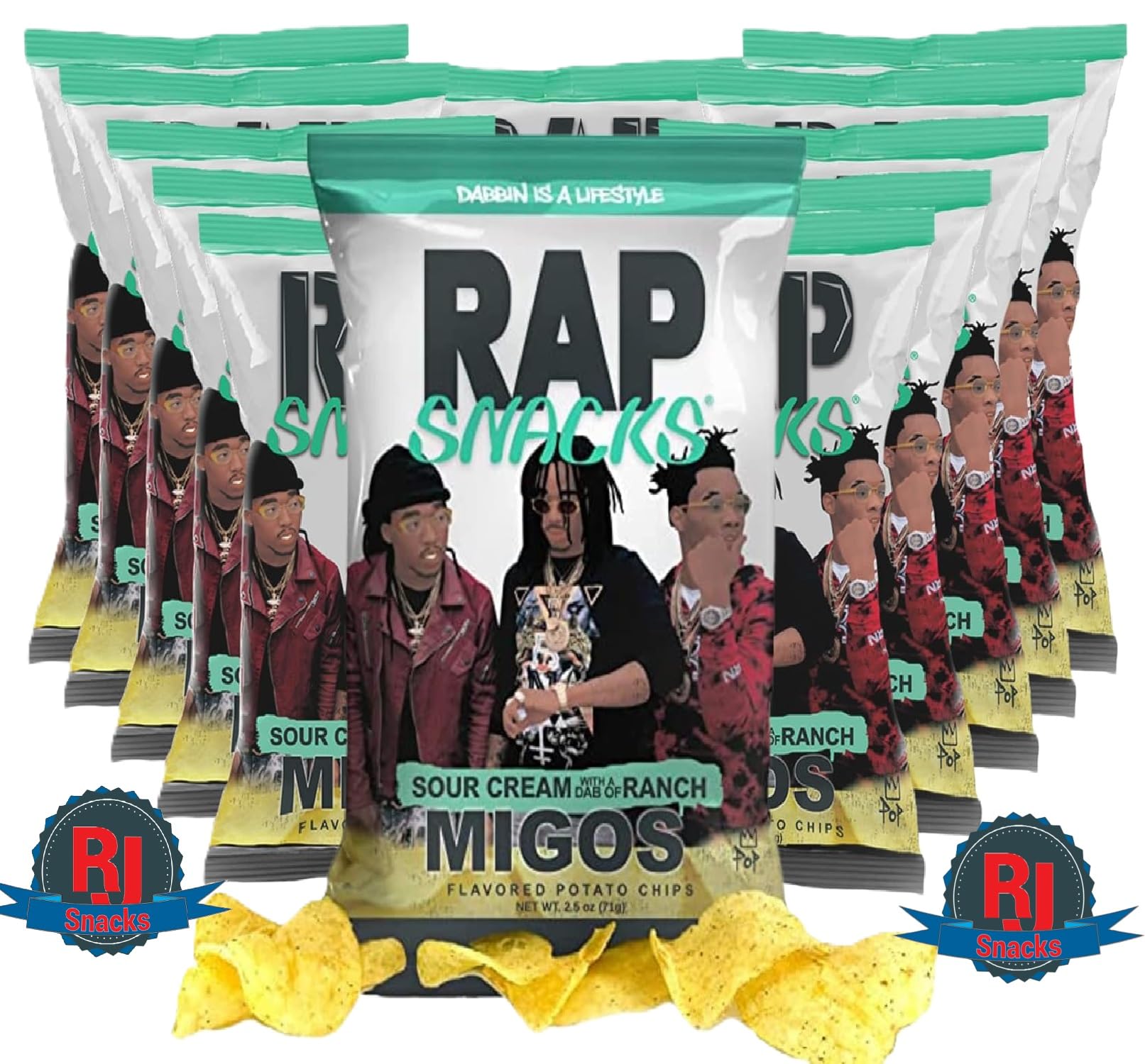 Amazon.com: Rap` Snacks Potato Chips 1 oz (Curated by RJ Snacks